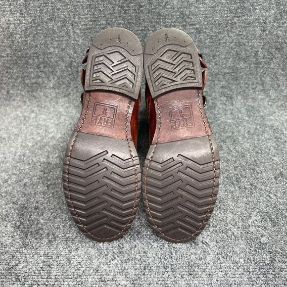 Frye Veronica Boots Women's Size 8 Brown Leather Back Zip Harness Buckle Riding - Picture 13 of 16